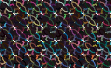 Geometrik şekilli kusursuz desen vektör çizimi