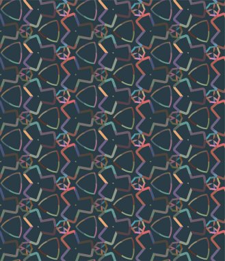 Geometrik şekilli kusursuz desen vektör çizimi