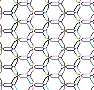 Geometrik şekilli kusursuz desen vektör çizimi