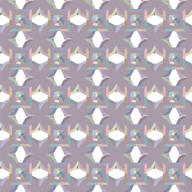 Geometrik şekilli kusursuz desen vektör çizimi