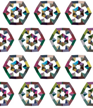 Geometrik şekilli kusursuz desen vektör çizimi