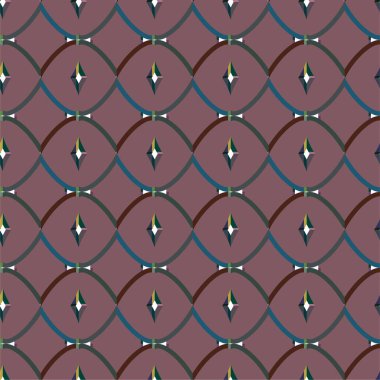 Geometrik şekilli kusursuz desen vektör çizimi