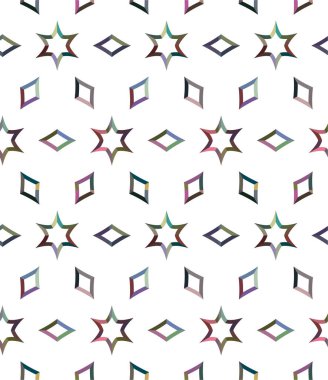 Geometrik şekilli kusursuz desen vektör çizimi