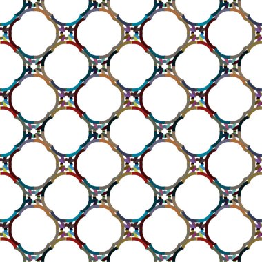 Geometrik dikişsiz desenlerin vektör çizimi, soyut duvar kağıdı arkaplanı 