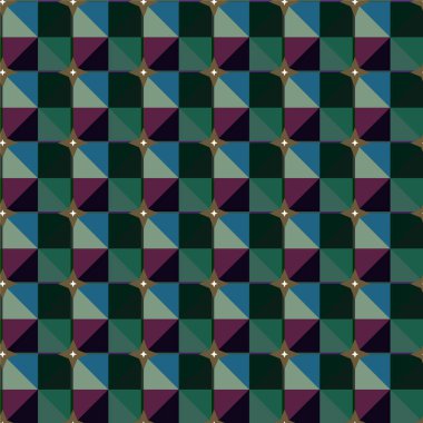 Geometrik dikişsiz desenlerin vektör çizimi, soyut duvar kağıdı arkaplanı 