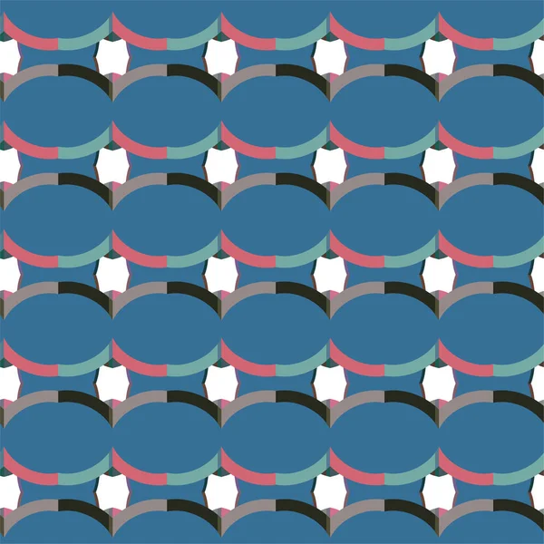 Modello Senza Soluzione Continuità Con Forme Geometriche Illustrazione Vettoriale — Vettoriale Stock