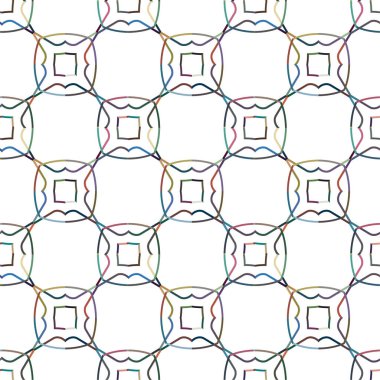 Geometrik şekilli kusursuz desen vektör çizimi