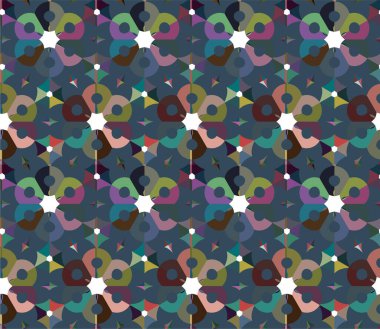 Geometrik dikişsiz desenlerin vektör çizimi, soyut duvar kağıdı arkaplanı