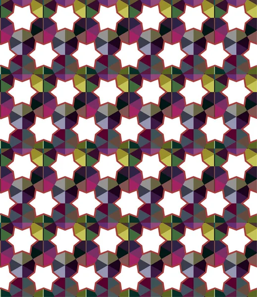 Seamless Pattern Geometric Shapes Vector Illustration — Stock Vector