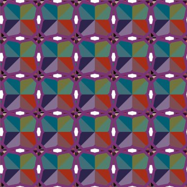 Geometrik şekilli kusursuz desen vektör çizimi