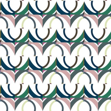 Geometrik şekilli kusursuz desen vektör çizimi