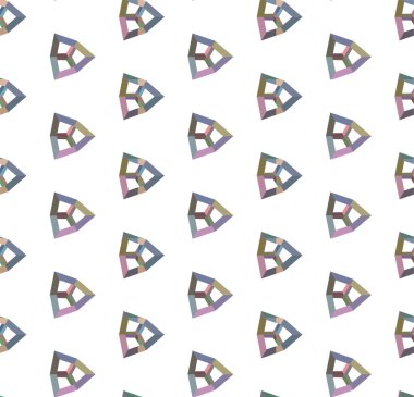 Geometrik şekilli kusursuz desen vektör çizimi