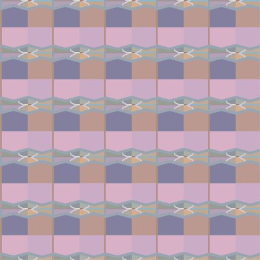 Geometrik şekilli kusursuz desen vektör çizimi