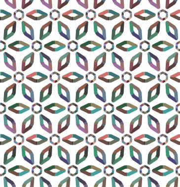 Geometrik şekilli kusursuz desen vektör çizimi