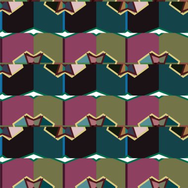 Geometrik dikişsiz desenlerin vektör çizimi, soyut duvar kağıdı arkaplanı 