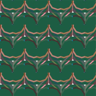 Geometrik şekilli kusursuz desen vektör çizimi