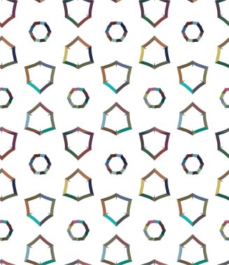 Geometrik şekilli kusursuz desen vektör çizimi
