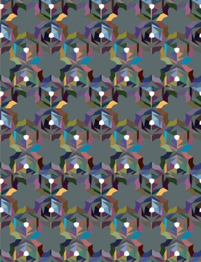 Geometrik dikişsiz desenlerin vektör çizimi, soyut duvar kağıdı arkaplanı