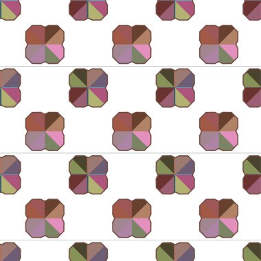 Geometrik şekilli kusursuz desen vektör çizimi