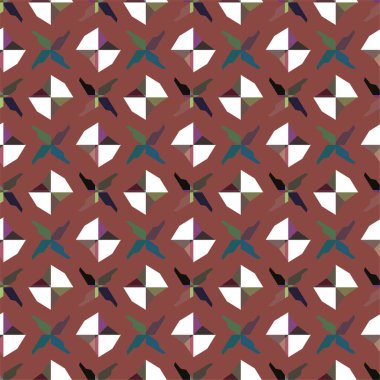 Geometrik şekilli kusursuz desen vektör çizimi