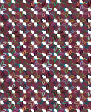 Geometrik süsleme tarzında soyut arkaplan dokusu, vektörsüz tasarım