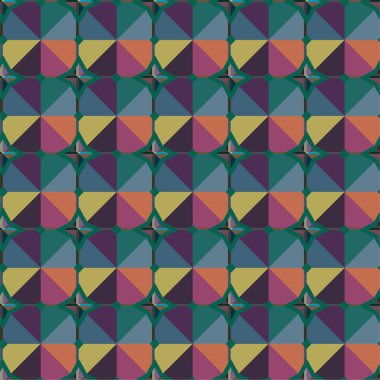 Geometrik şekilli kusursuz desen vektör çizimi