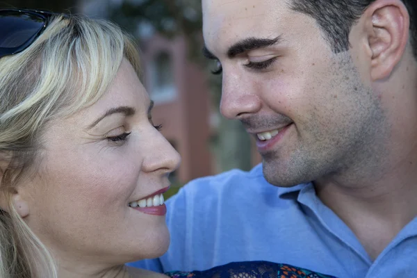 Young couple looking at each other romantically — Stock Photo, Image