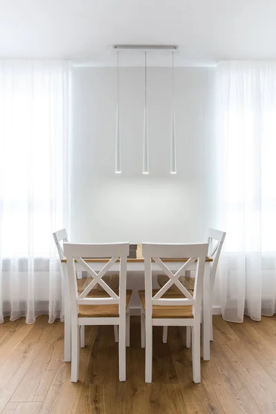 Interior Fotografi Ruang Tamu Modern Dengan Dapur Studio Gaya Apartemen — Stok Foto
