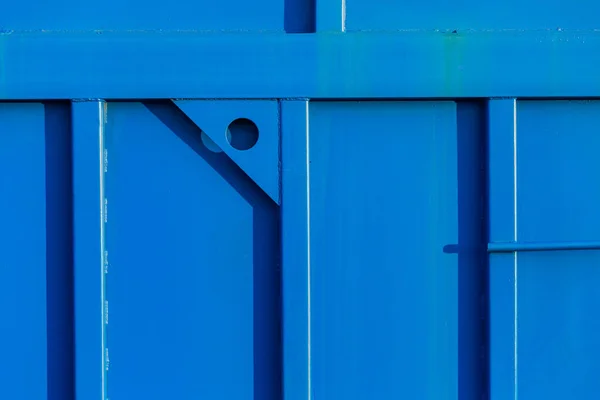 Textur Bakgrund Metall Vägg Svetsad Konstruktion Blå Färg — Stockfoto