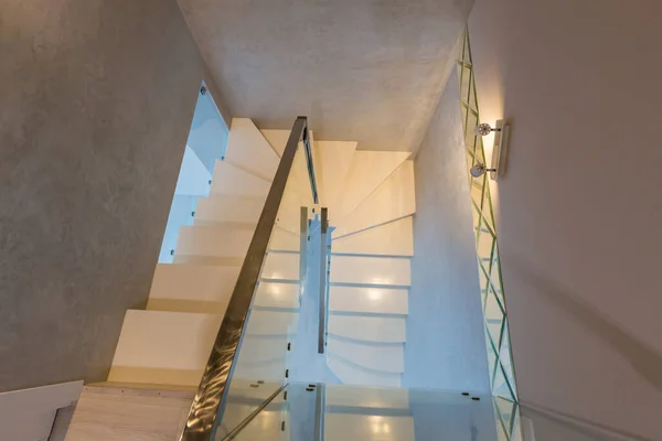 Interior Apartment Stairs Second Tier House Lighting — Stock Photo, Image