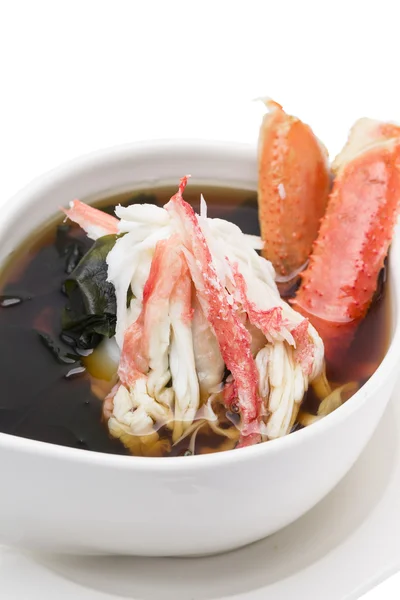 味噌汤，用蟹。日本料理. — 图库照片