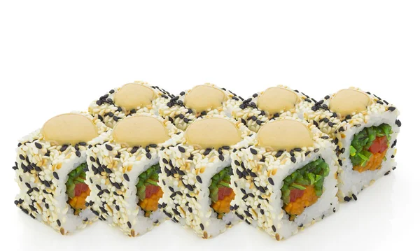 Dania kuchni japońskiej. Sushi. — Zdjęcie stockowe