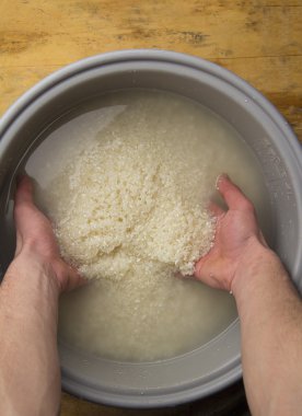 Japon mutfağı. Suşi taze malzemelerle.