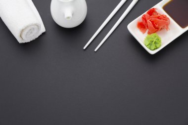 Japanese cuisine. Sushi with fresh ingredients. clipart