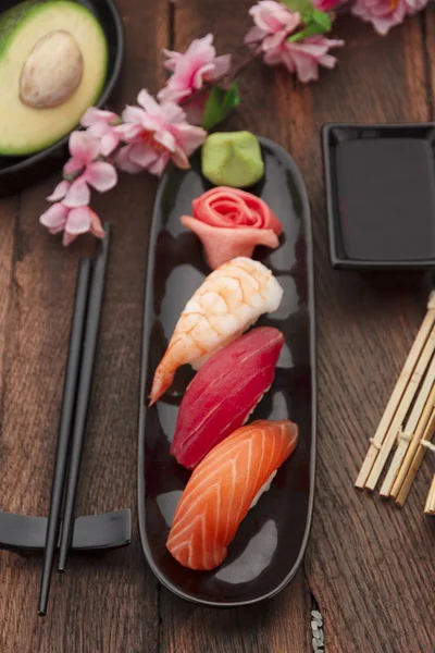 Cocina japonesa. Sushi. — Foto de Stock