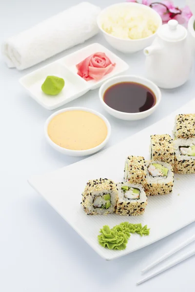 Masakan Jepang. Sushi — Stok Foto