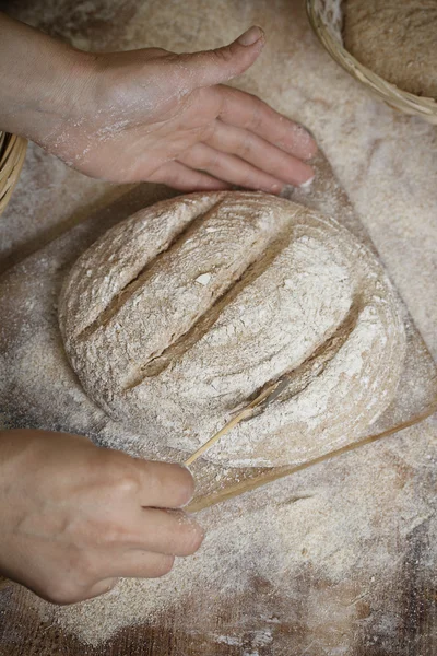Свежий хлеб. Выпечка . — стоковое фото