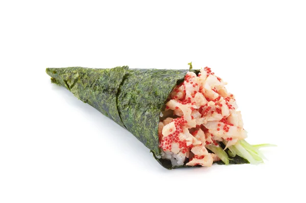 Cocina japonesa. Sushi. Camarones temaki — Foto de Stock