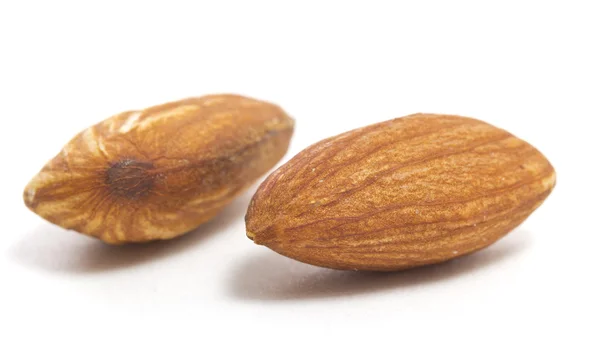 Almonds isolated on white background — Stock Photo, Image