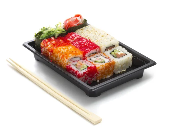 Sushi isolado sobre fundo branco — Fotografia de Stock