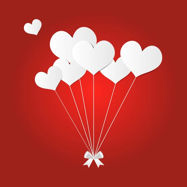 Sevgililer günü Kalp balonlar — Stok Vektör