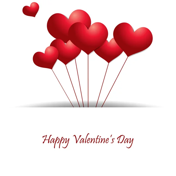 Ballons de coeur Saint Valentin — Image vectorielle