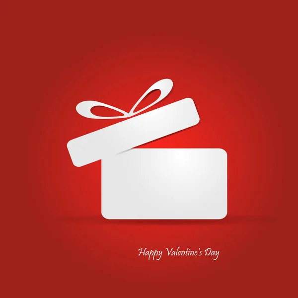 Illustration concept Saint Valentin avec coffret cadeau — Image vectorielle