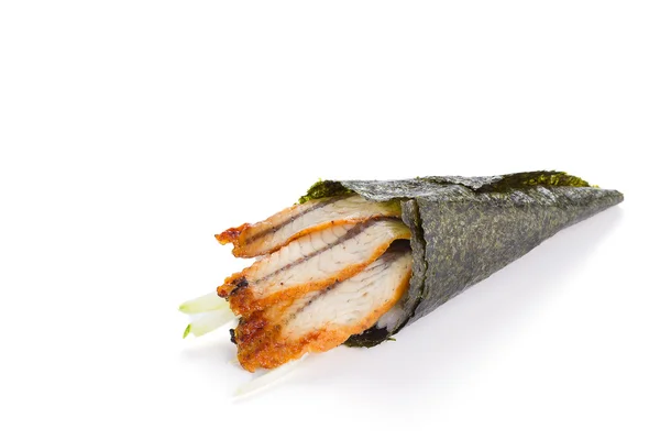 Sushi temaki aislado sobre fondo blanco — Foto de Stock