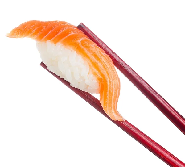 Sushi in bacchette isolato su sfondo bianco — Foto Stock