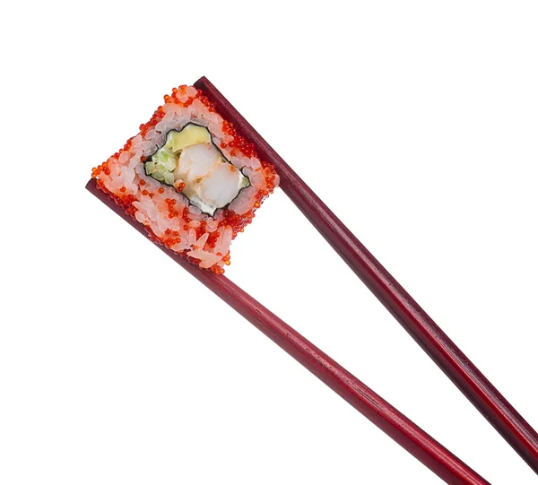 Sushi en palillos aislados sobre fondo blanco —  Fotos de Stock