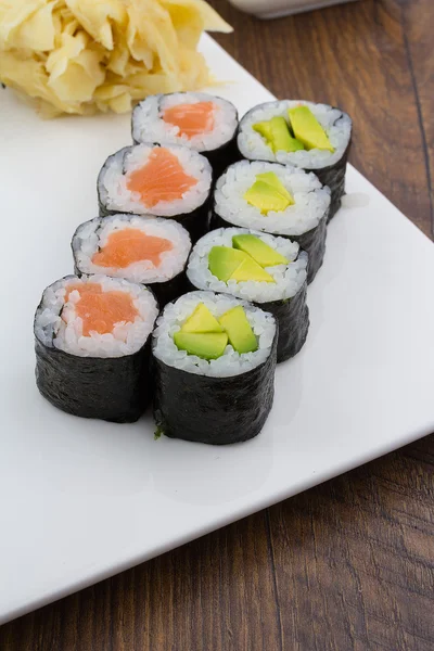 Cozinha japonesa. Sushi. . — Fotografia de Stock