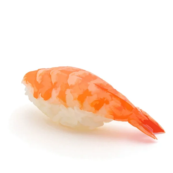 Vodní barva sushi nigiri izolovaných na bílém pozadí — Stock fotografie