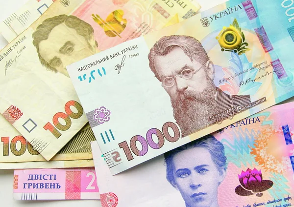 Ukrainisches Geld Für 100 200 Und 1000 Uah Wirtschaft Ukraine — Stockfoto