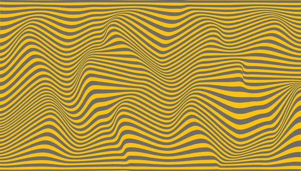 Streszczenie Tła Falistych Linii Żółtych Szarych Futurystyczna Ilustracja — Zdjęcie stockowe